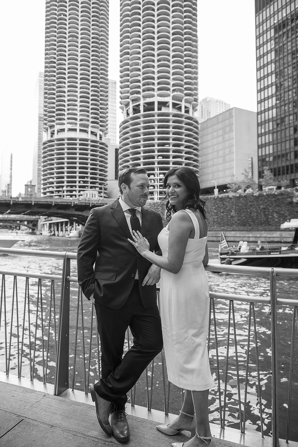 multicultural indian wedding engagement pre-wedding shoot the langham chicago. Chicago wedding photographer